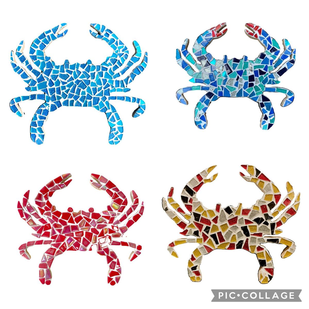 2\/4 18\u201d Mosaic Crab Workshop