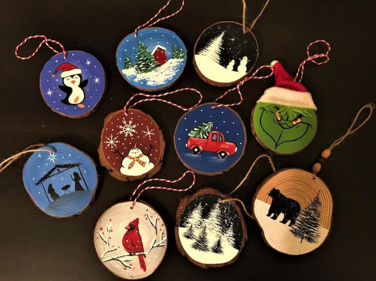 Art Methods for Kids - Wood Slice Ornaments