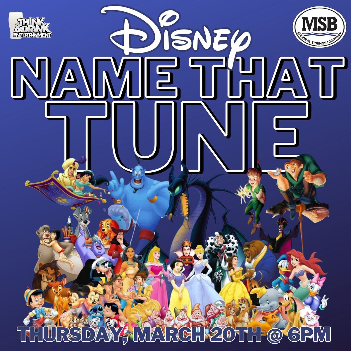 DISNEY Name That Tune @ Mineral Springs Brewery (Owatonna, MN) \/ Thurs March 20th @ 6pm