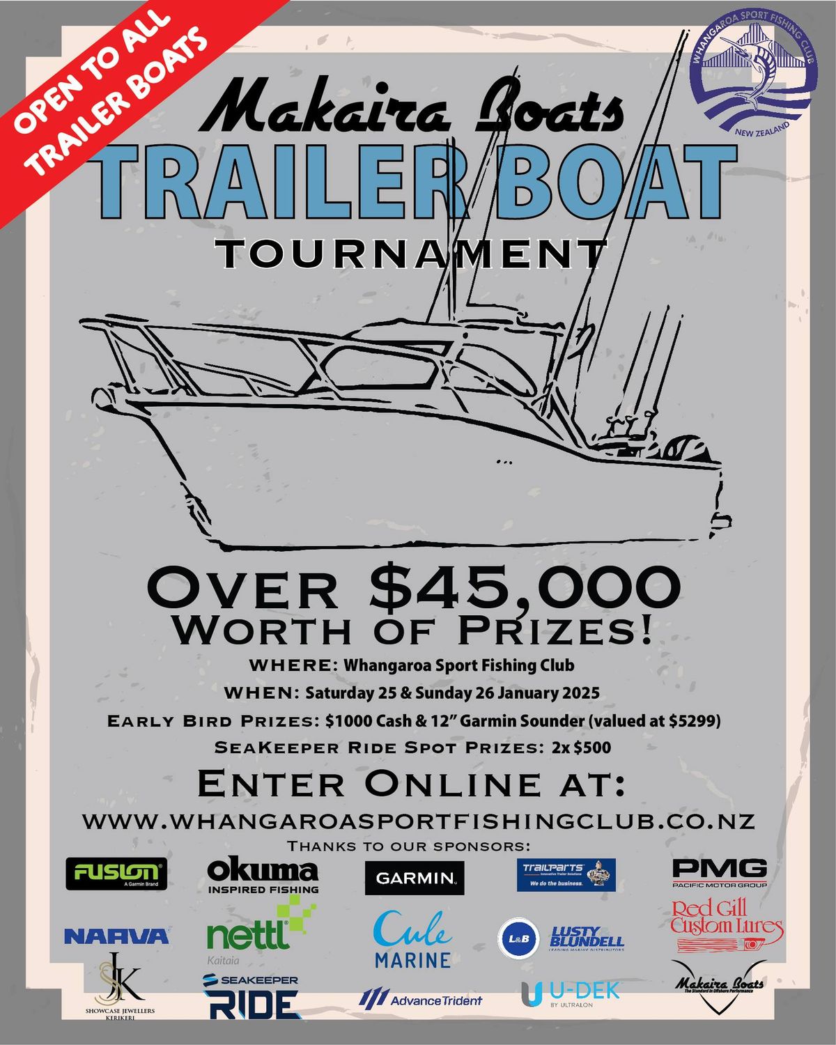 Makaira Boats Trailer Boat Tournament - Open to all trailer boats