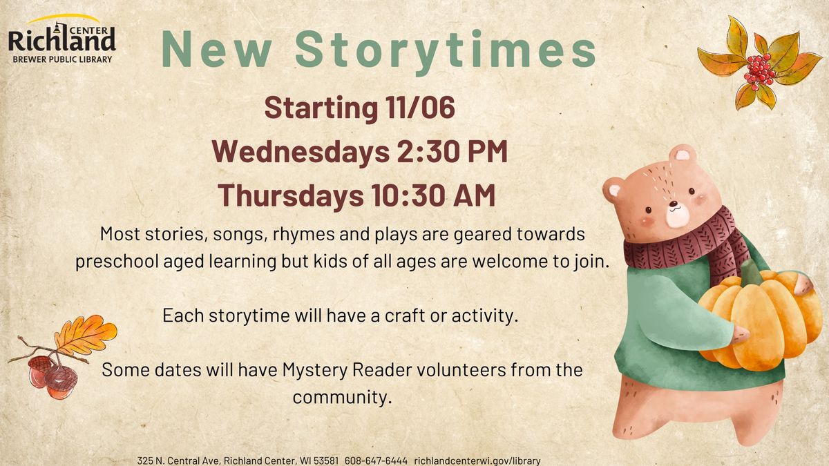 Storytime at the Library!