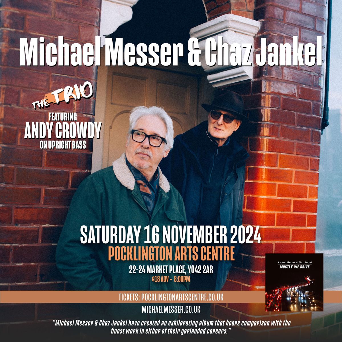 Michael Messer & Chaz Jankel at Pocklington Arts Centre