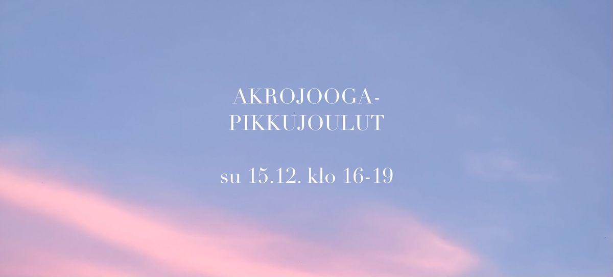 Akrojooga -pikkujoulut \/ Acroyoga Christmas party