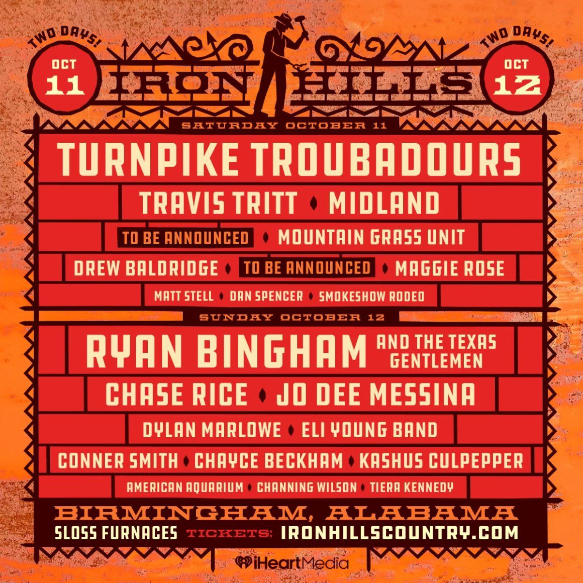 Iron Hills Music Festival: Ryan Bingham  Chase Rice & Jo Dee Messina - Sunday
