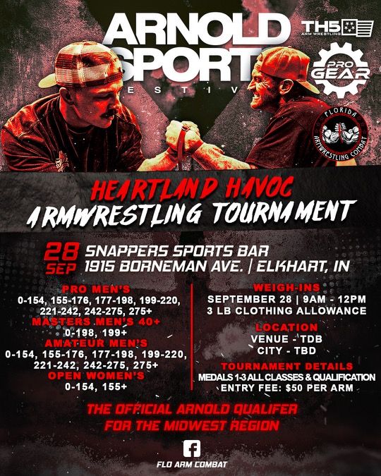 HEARTLAND HAVOC ARMWRESTLING TOURNAMENT ARNOLD QUALIFIER