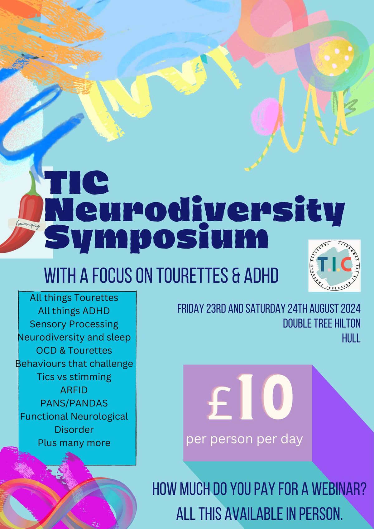 T.I.C. Neurodiversity Symposium with a focus on Tourettes & ADHD