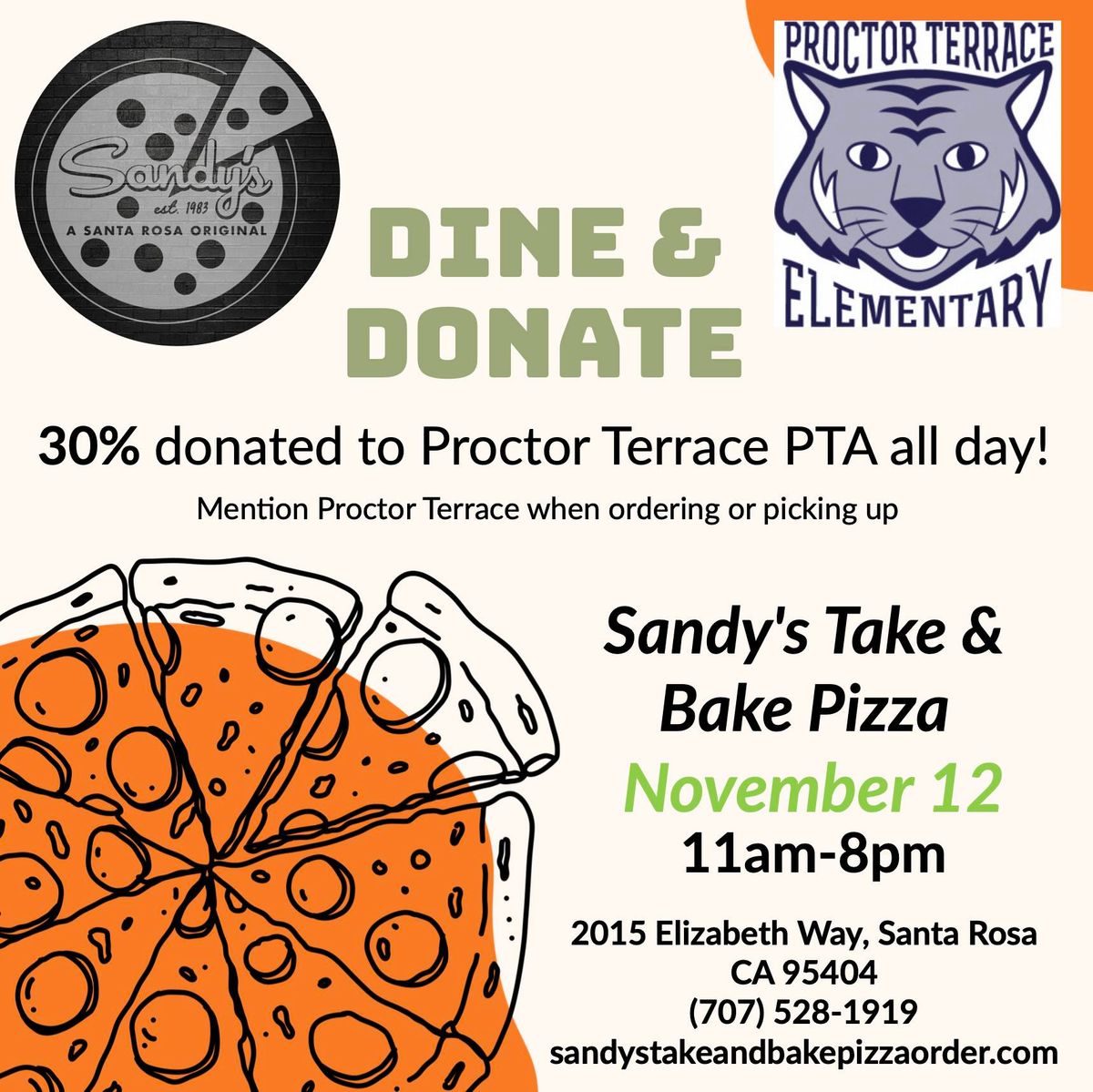 Dine & Donate - Sandy's Pizza