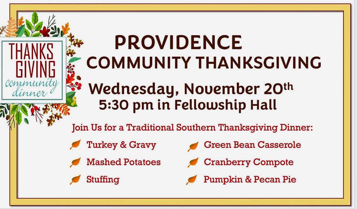 Community Thanksgiving Dinner