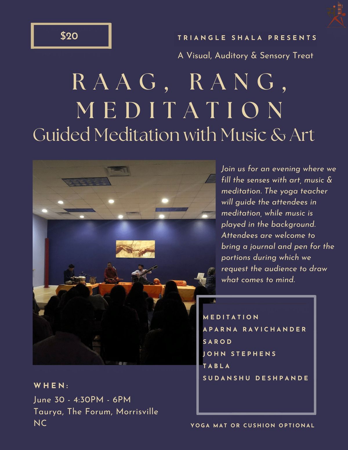 Raag, Rang, Meditation: Guided Meditation with Music & Art