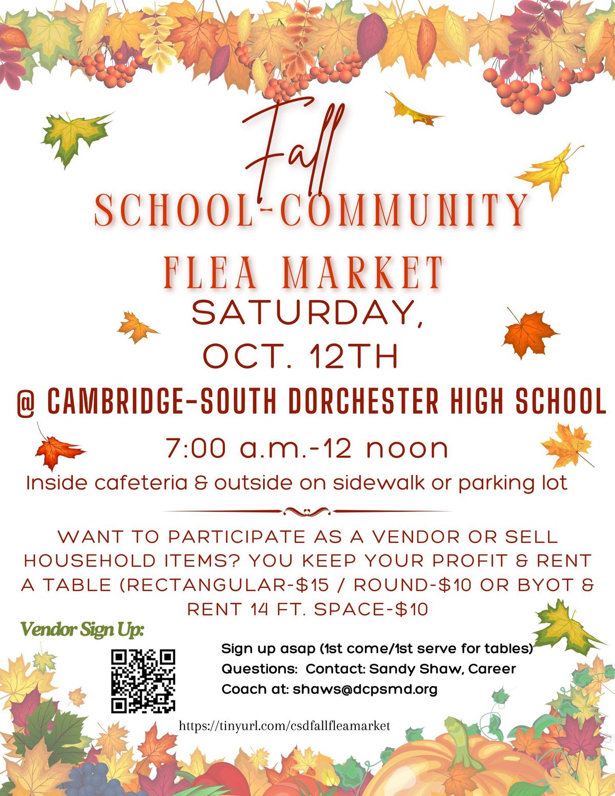 Fall School-Community Flea Market