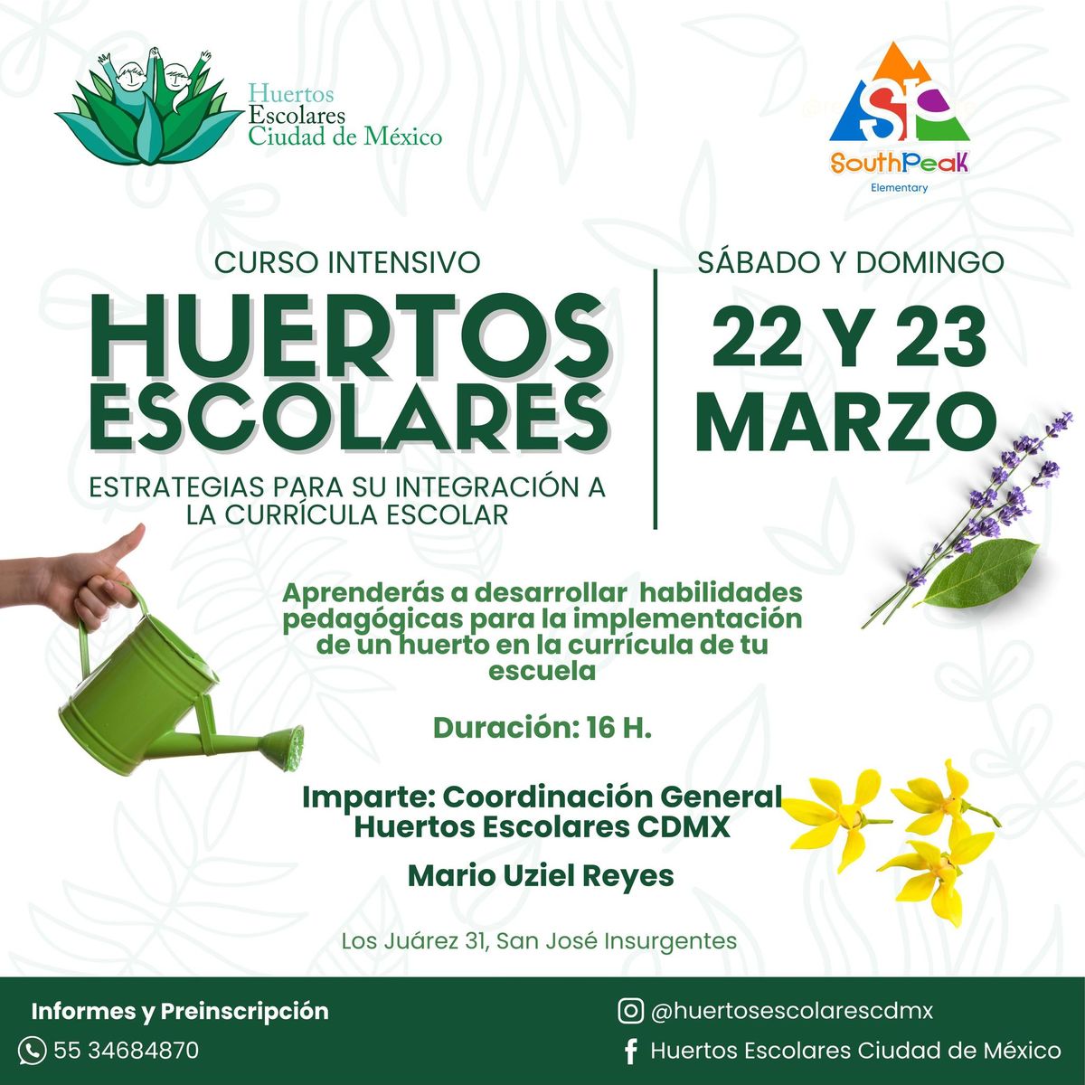 4to. Curso integral huertos escolares CDMX