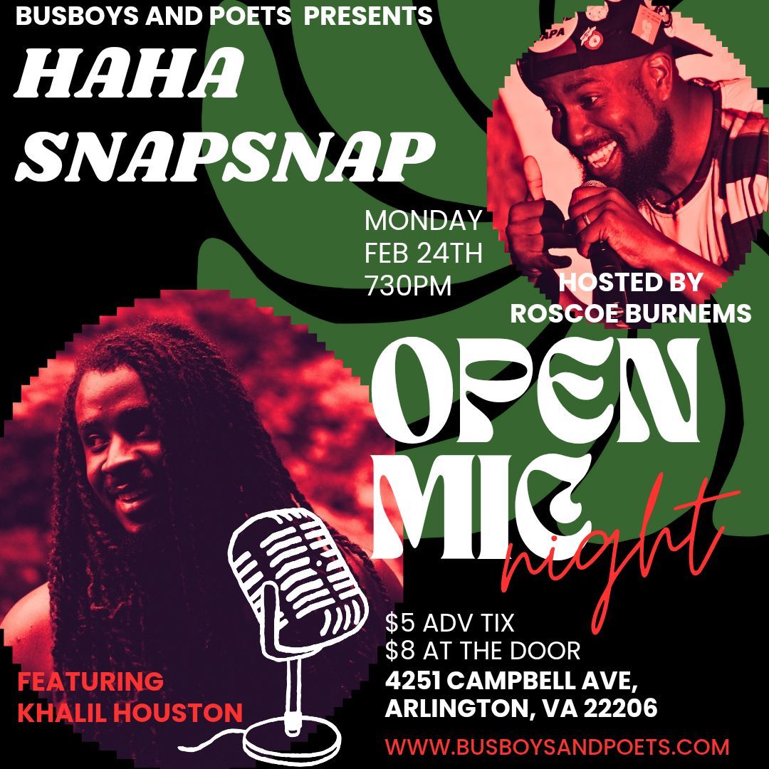 Haha SnapSnap: Open Mic Night