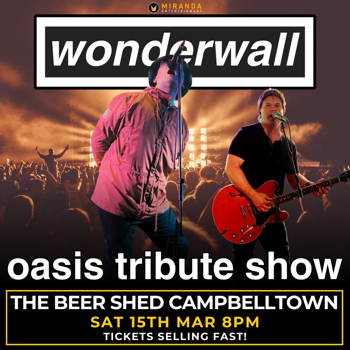 THE BEER SHED CAMPBELLTOWN | WONDERWALL OASIS TRIBUTE SHOW