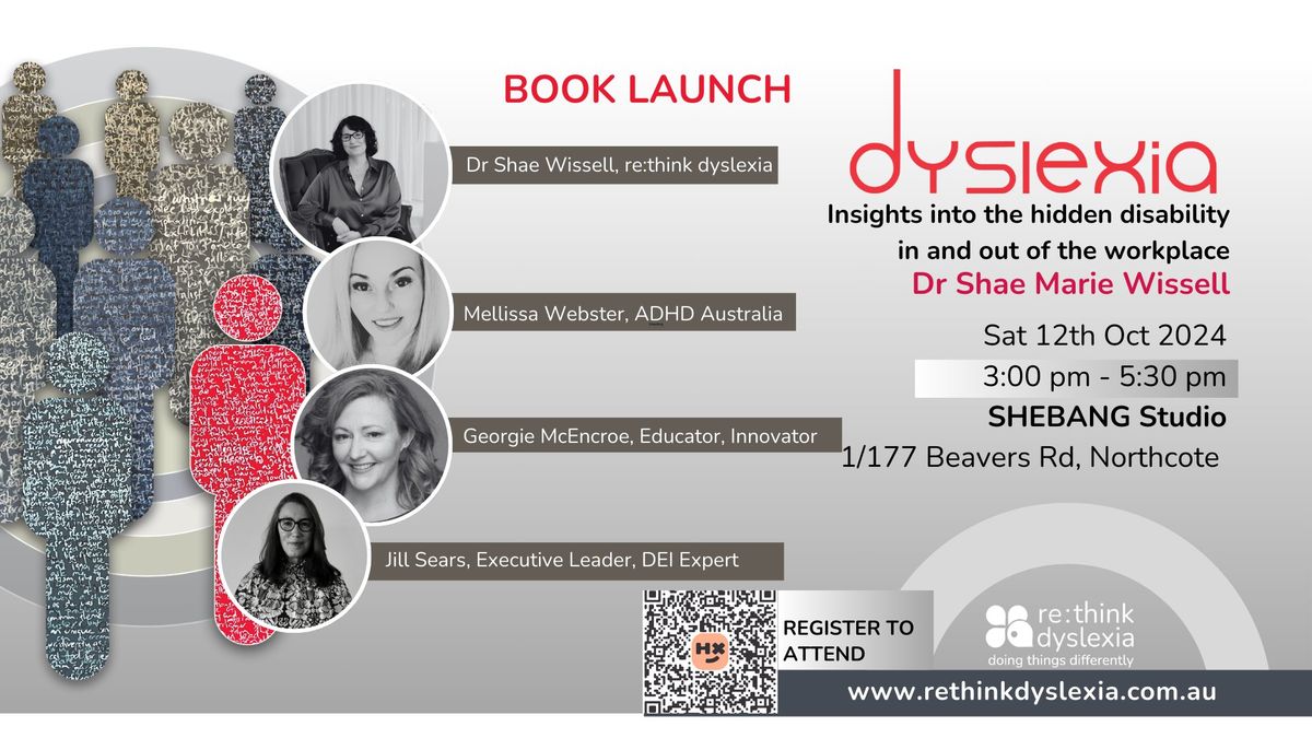 Melbourne Book Launch: Dyslexia Insights into the hidden disability in and out of the workplace