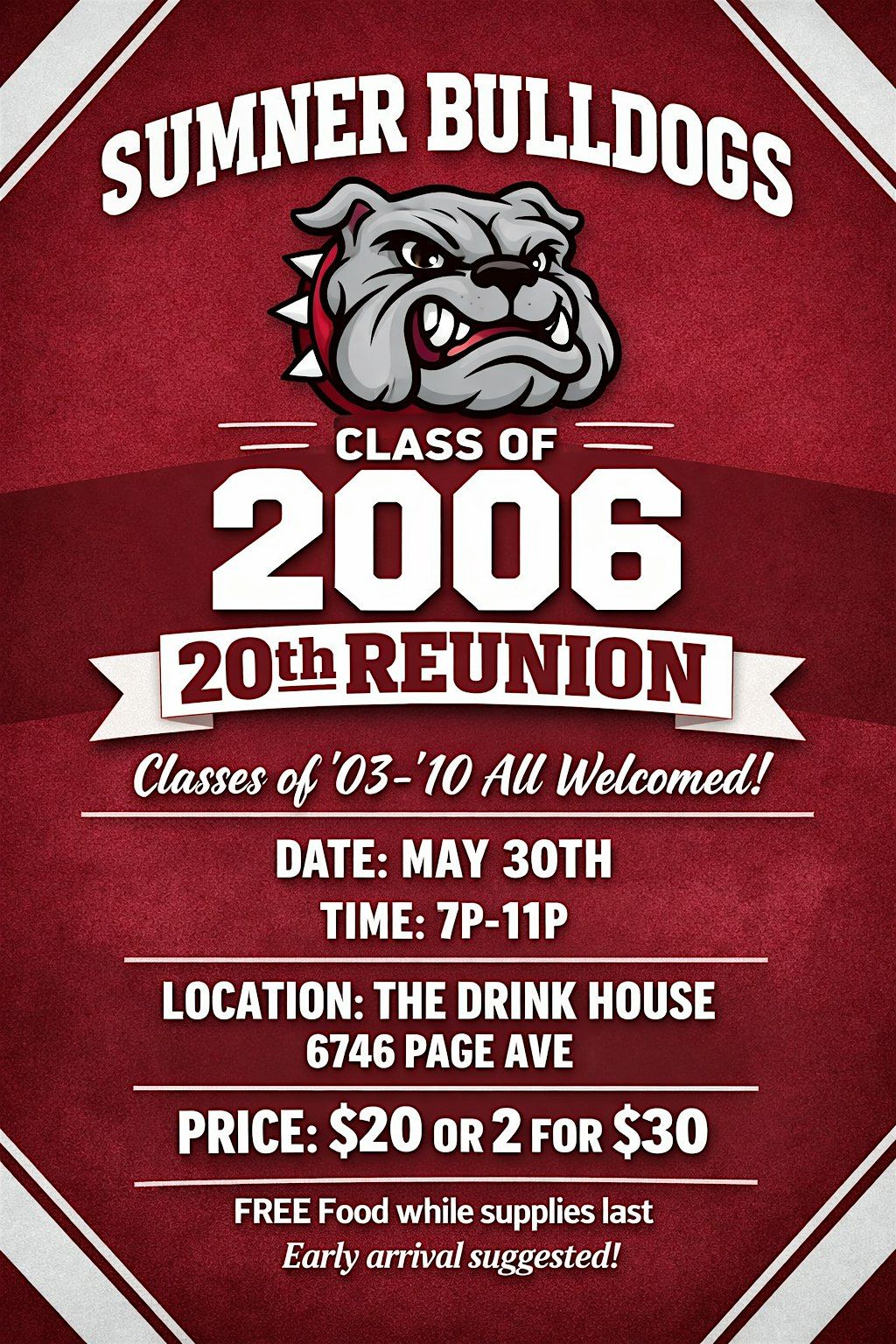 SUMNER BULLDOGS C\/0 2006 20TH REUNION