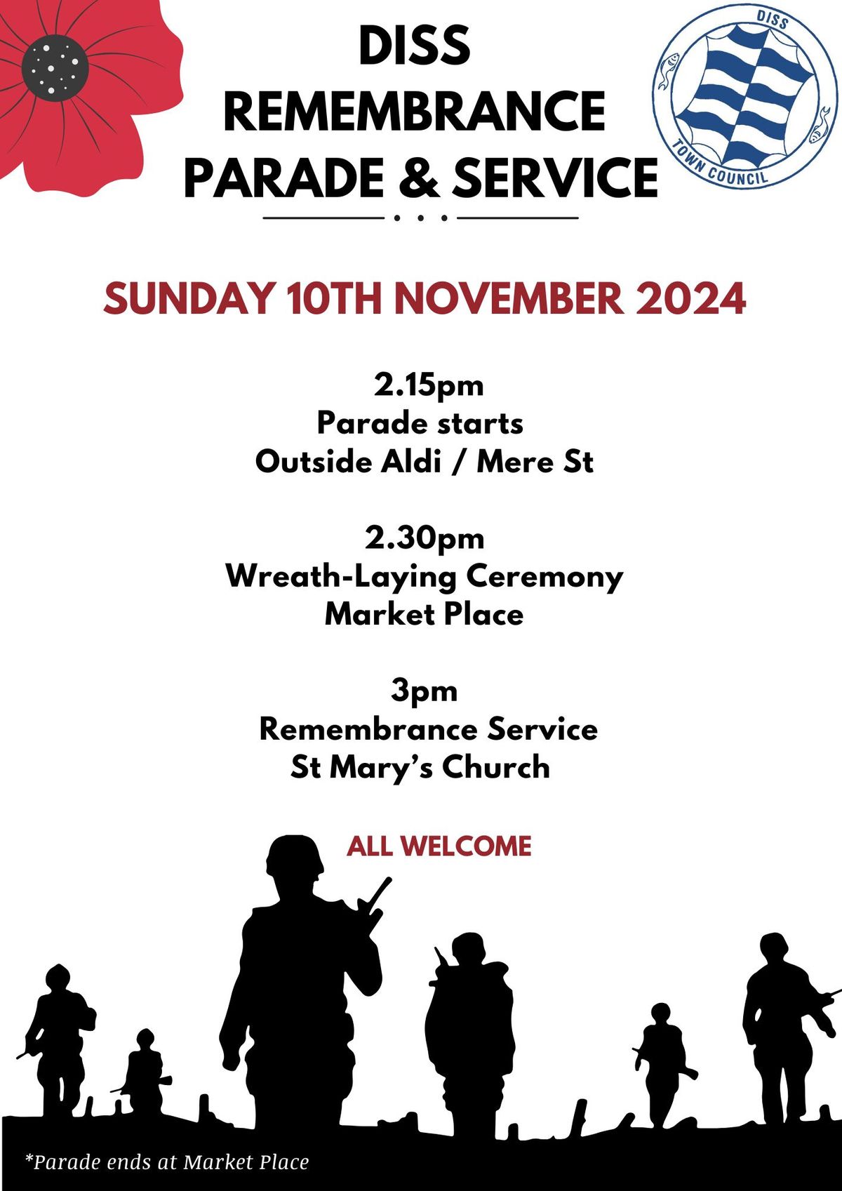 Diss Remembrance Parade & Service 