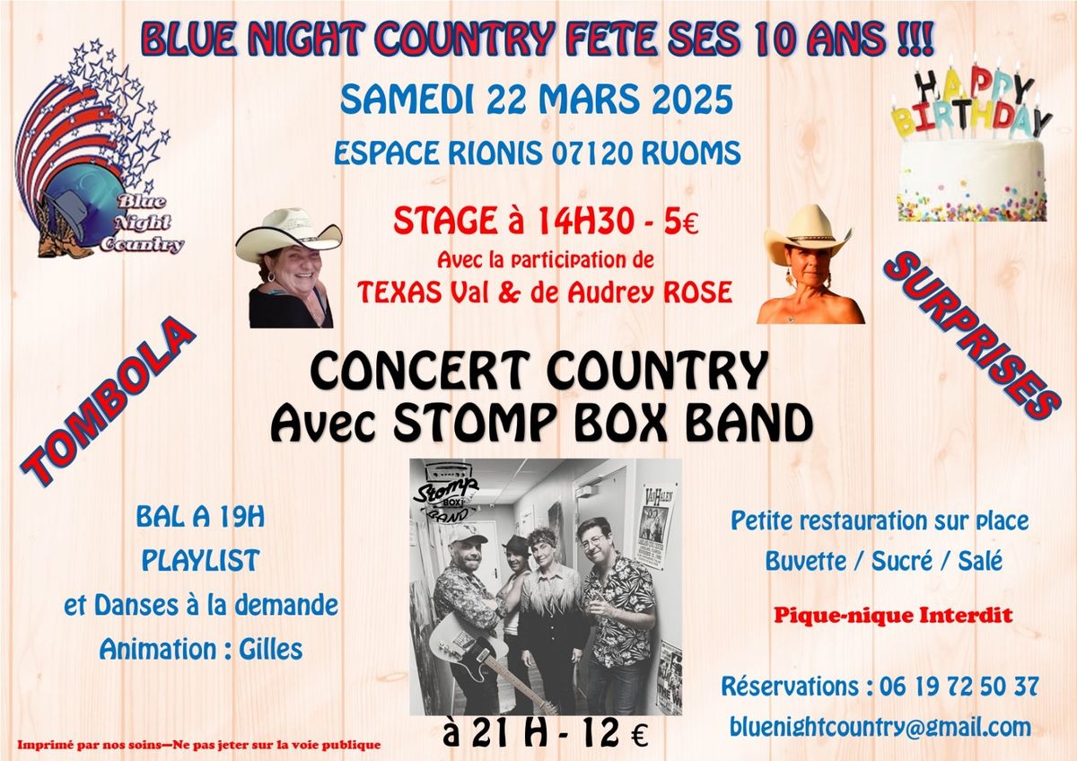 Stage, Bal et Concert Country