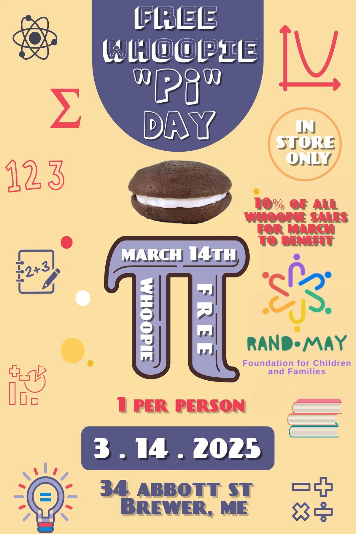 Free Whoopie "Pi" Day 3.14.25