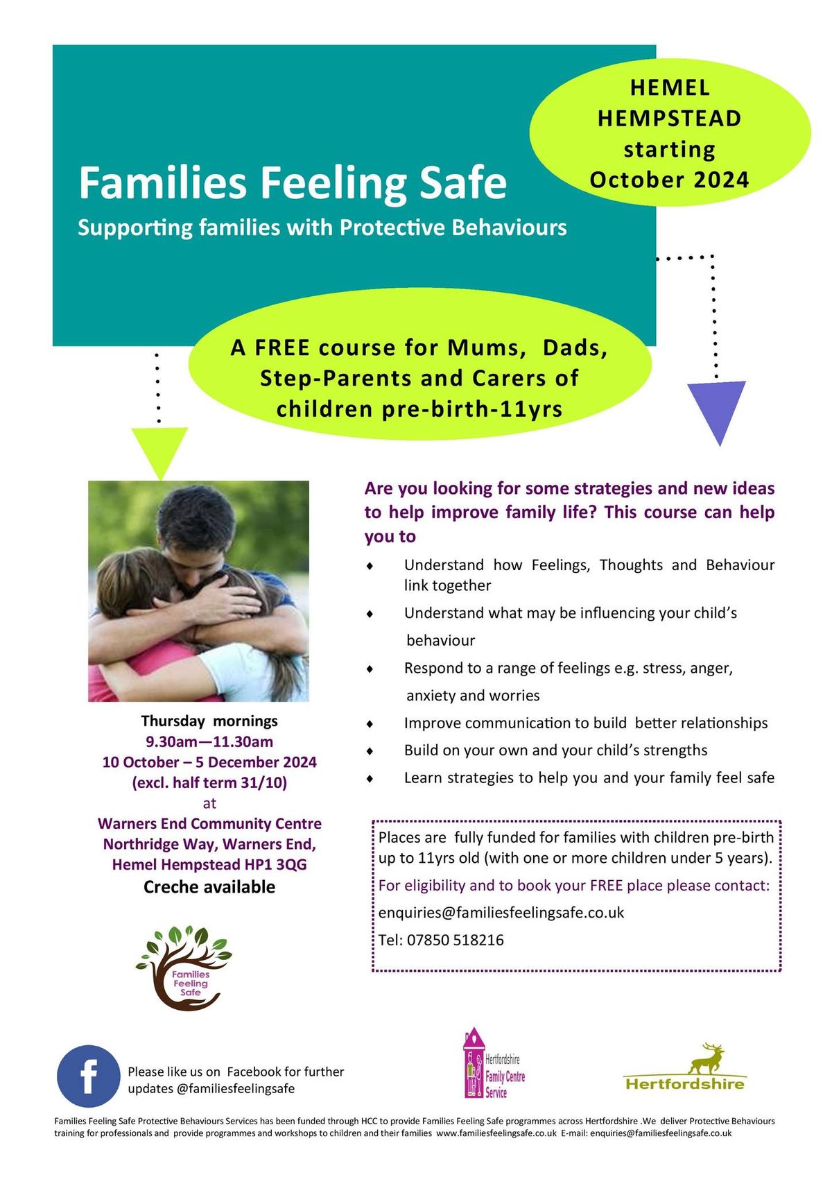 FREE course for Mums, Dads, Step-Parents and Carers of children pre-birth-11yrs