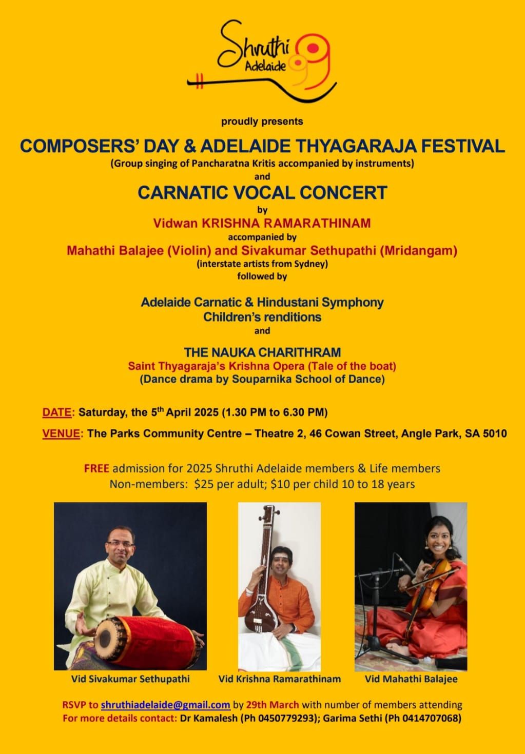 COMPOSERS\u2019 DAY & ADELAIDE THYAGARAJA FESTIVAL