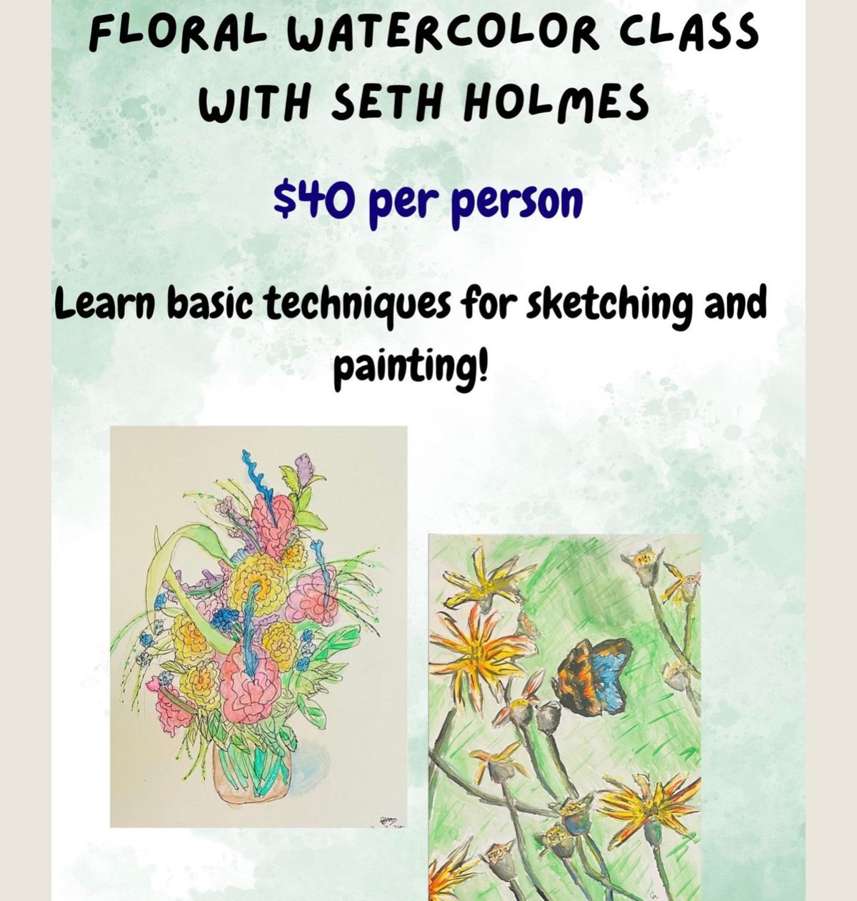 Floral Watercolor Class