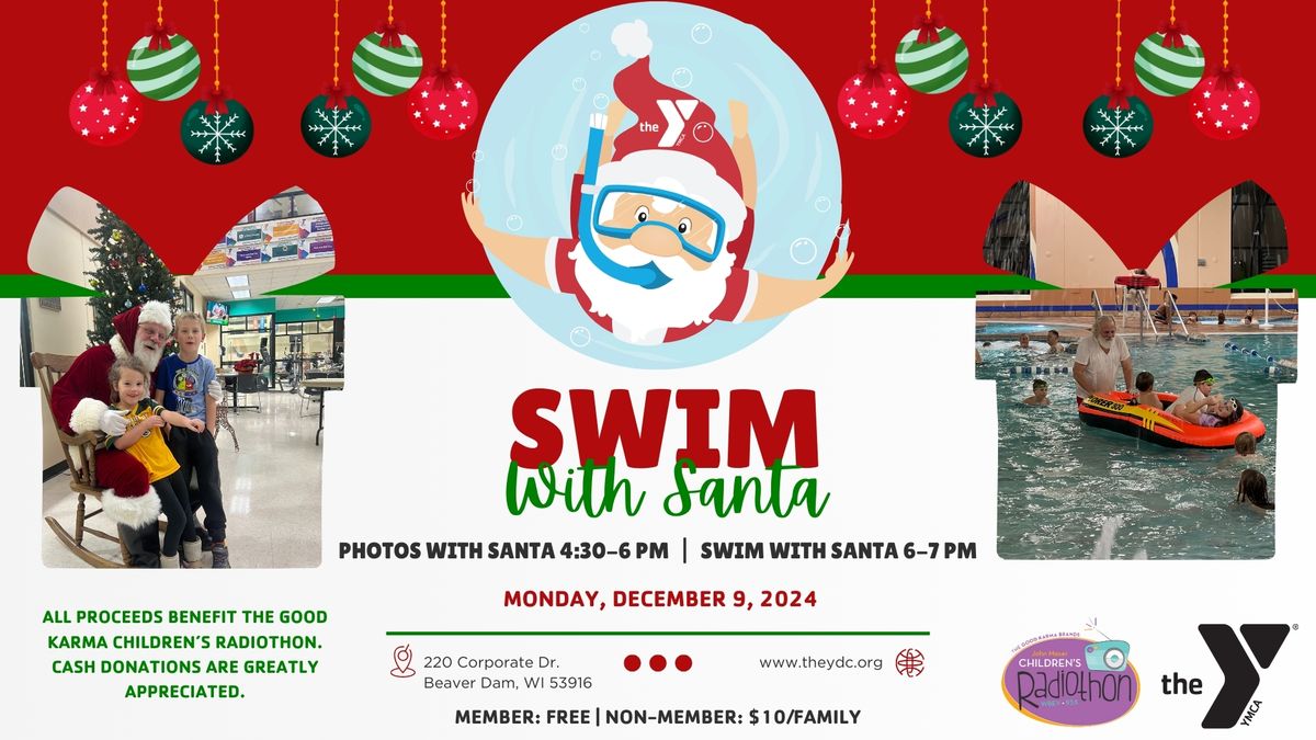 Swim with Santa at the YMCA of Dodge County