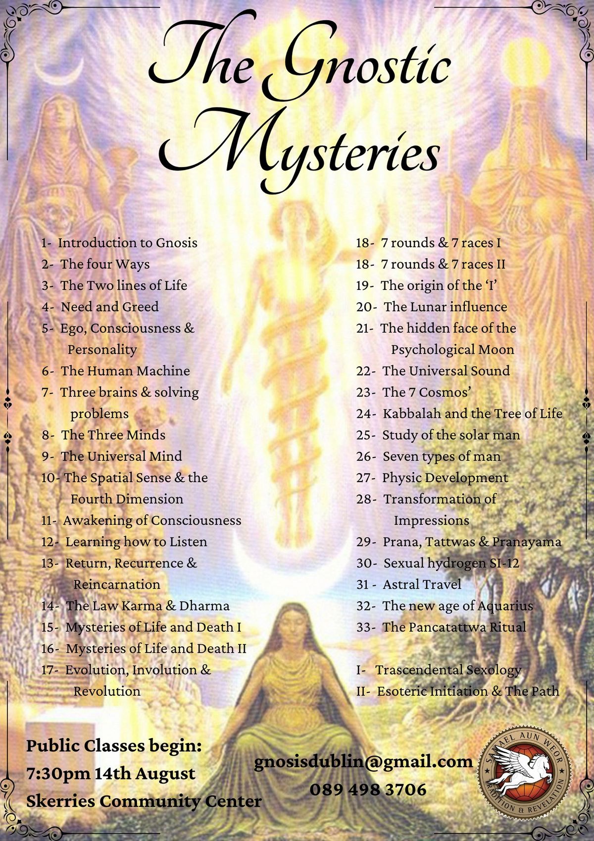 The Gnostic Mysteries public classes