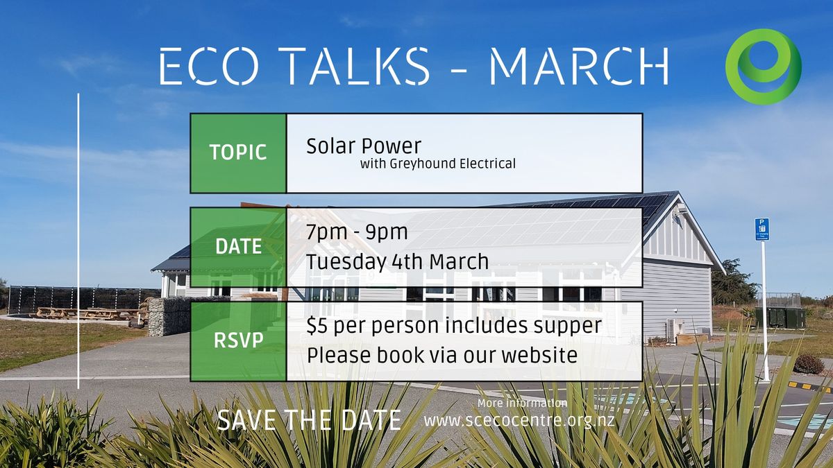 Eco Talks March \u2013 Solar Power