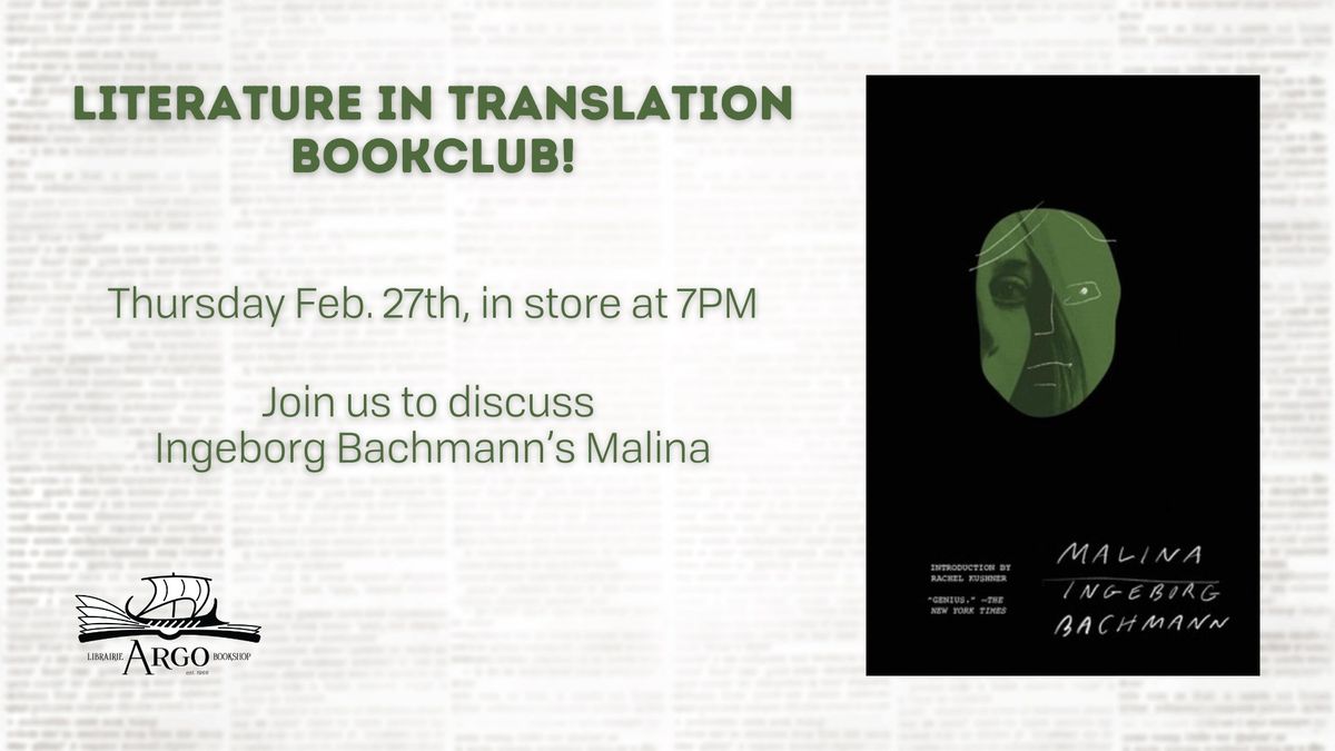 February Literature in Translation Bookclub! 