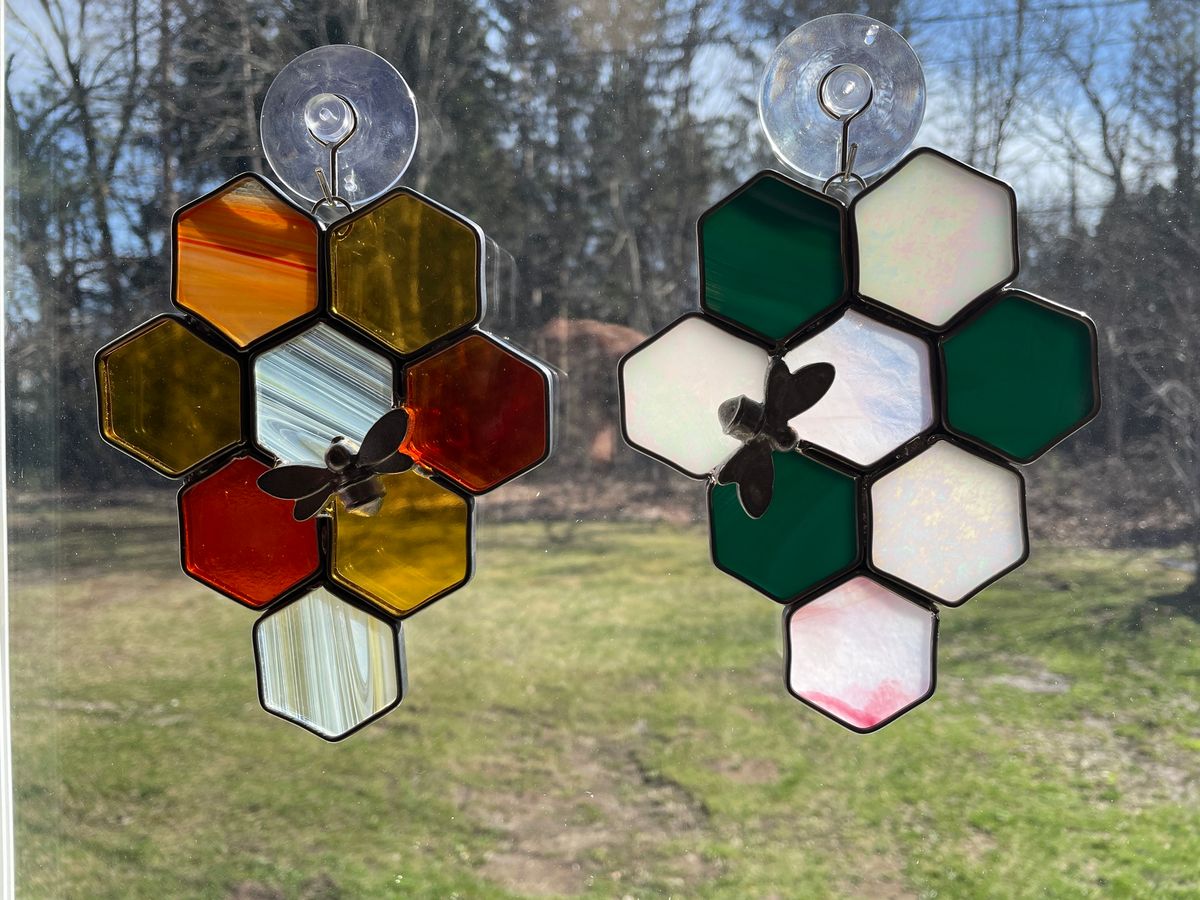 Stained Glass Honeycomb with Bee @ My New Favorite Thing