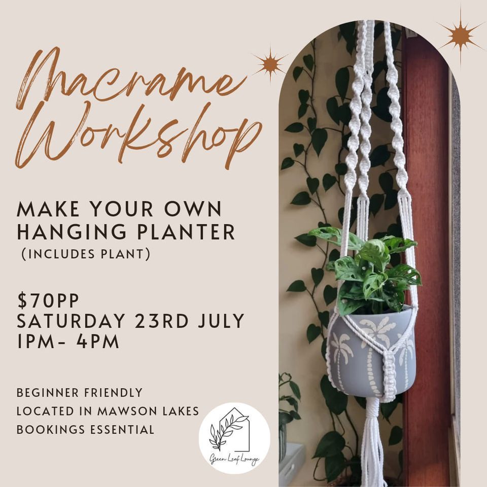 Macrame Hanging Planter Workshop