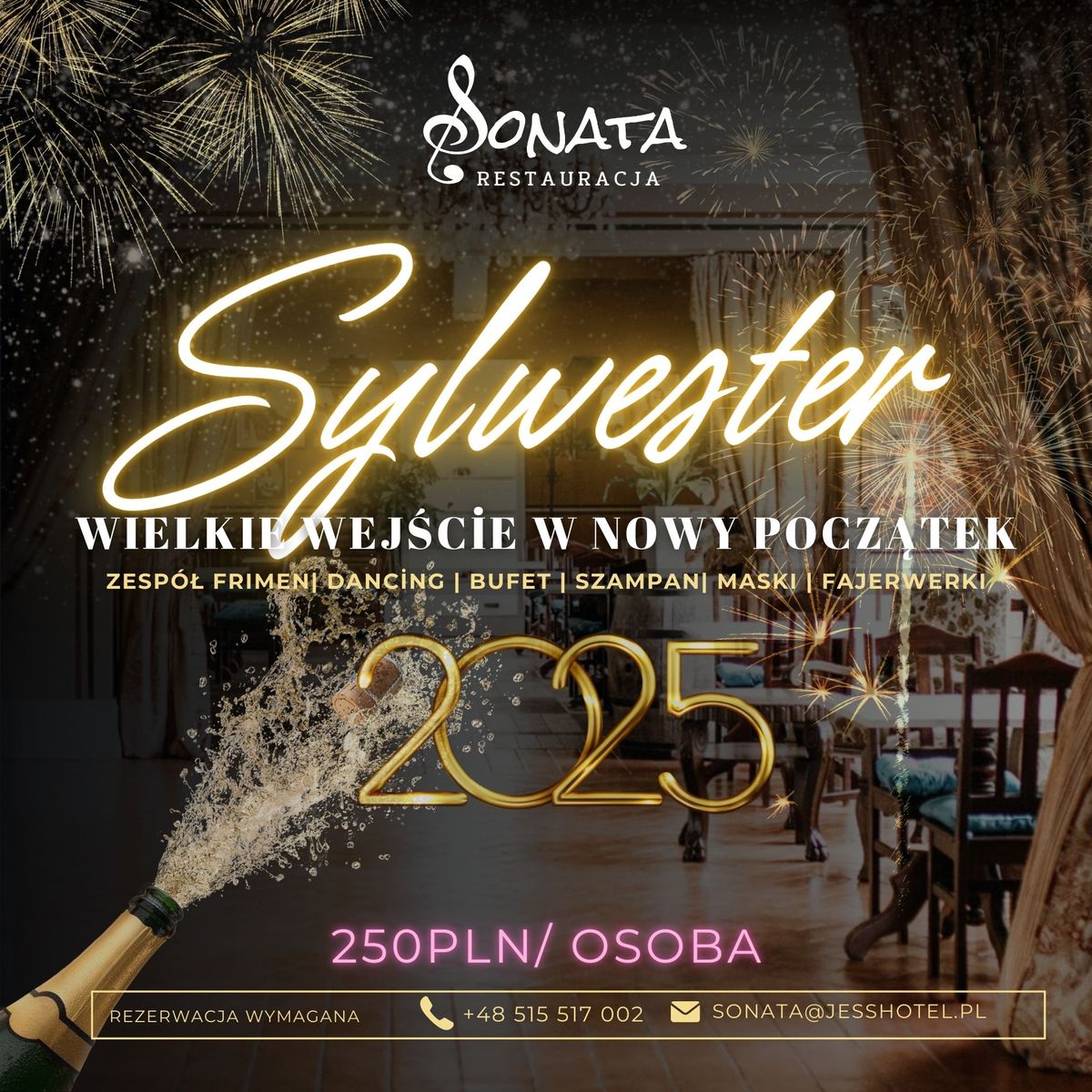 Sylwester 2025 w Restauracji Sonata