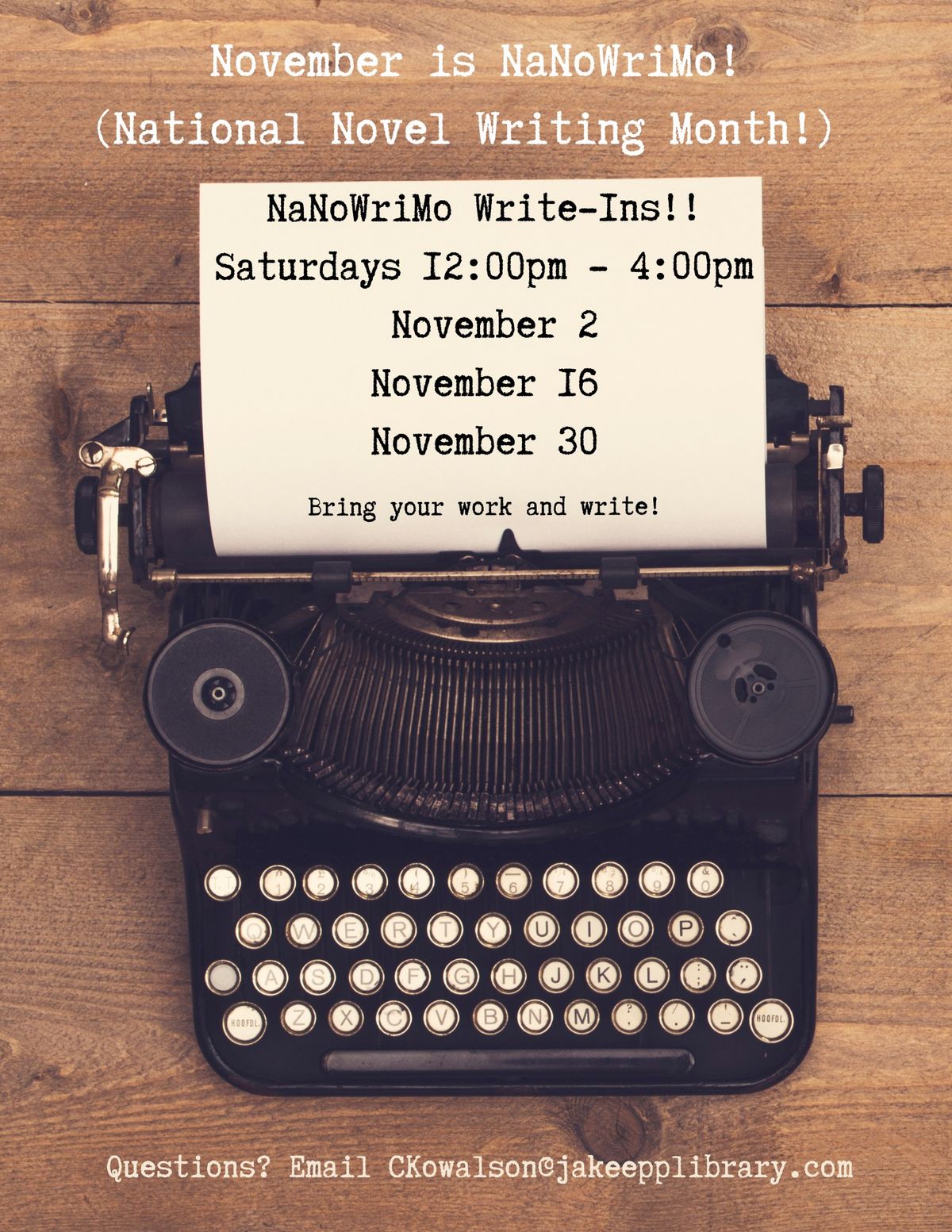 NaNoWriMo Write-In