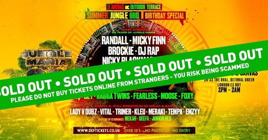 28 Years of Jungle Mania \u2022 Summer BBQ \u2022 Sold Out
