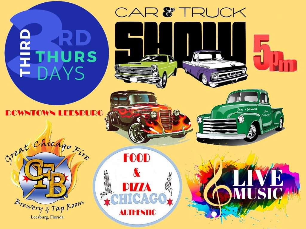 Cool Cars & Trucks Under the Stars Cruise Night Every 3rd. Thursday, Downtown Leesburg, No Entry Fee