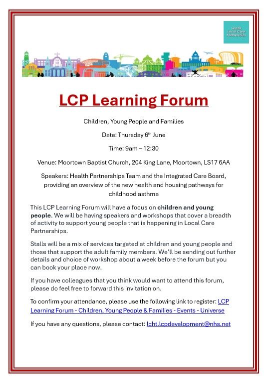 LCP Learning Forum - Children, Young People & Families