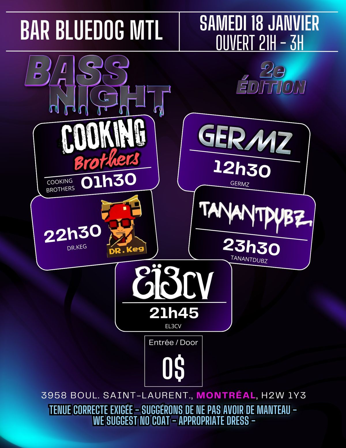 Bass Night 2e \u00c9dition - Blue Dog MTL\u2122