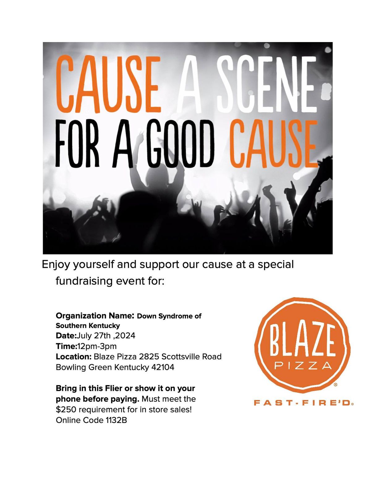 DSSKY Blaze Pizza Fundraiser