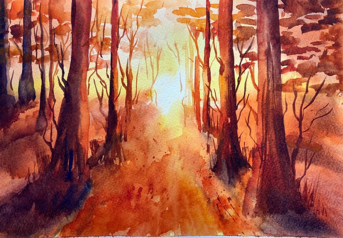 FULL Paint Nature in Watercolours with Karin Christensen on Sunday 6th October, 2024 10.30 - 3.30pm 