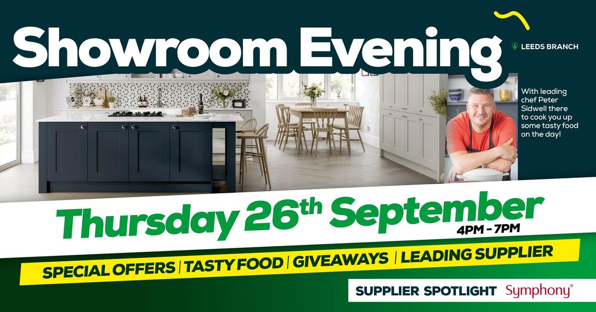 Kitchens Bedrooms & Bathrooms Showroom Evening - Leeds