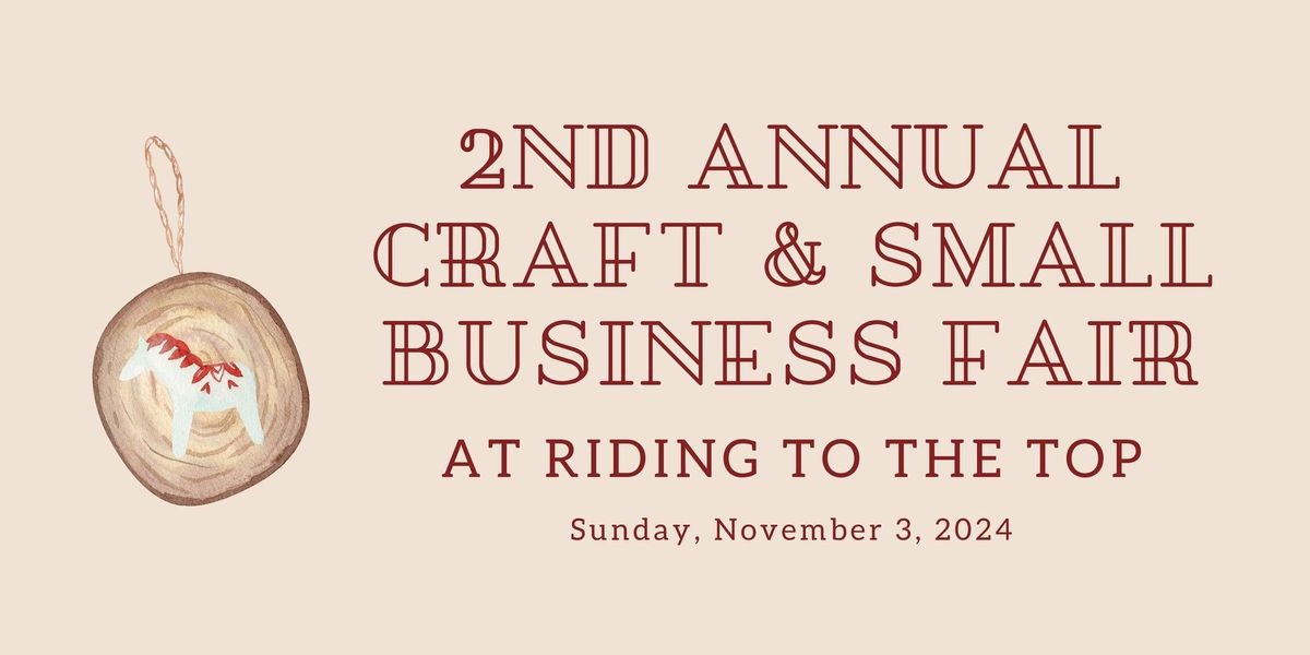 2nd Annual Craft and Small Business Fair at RTT