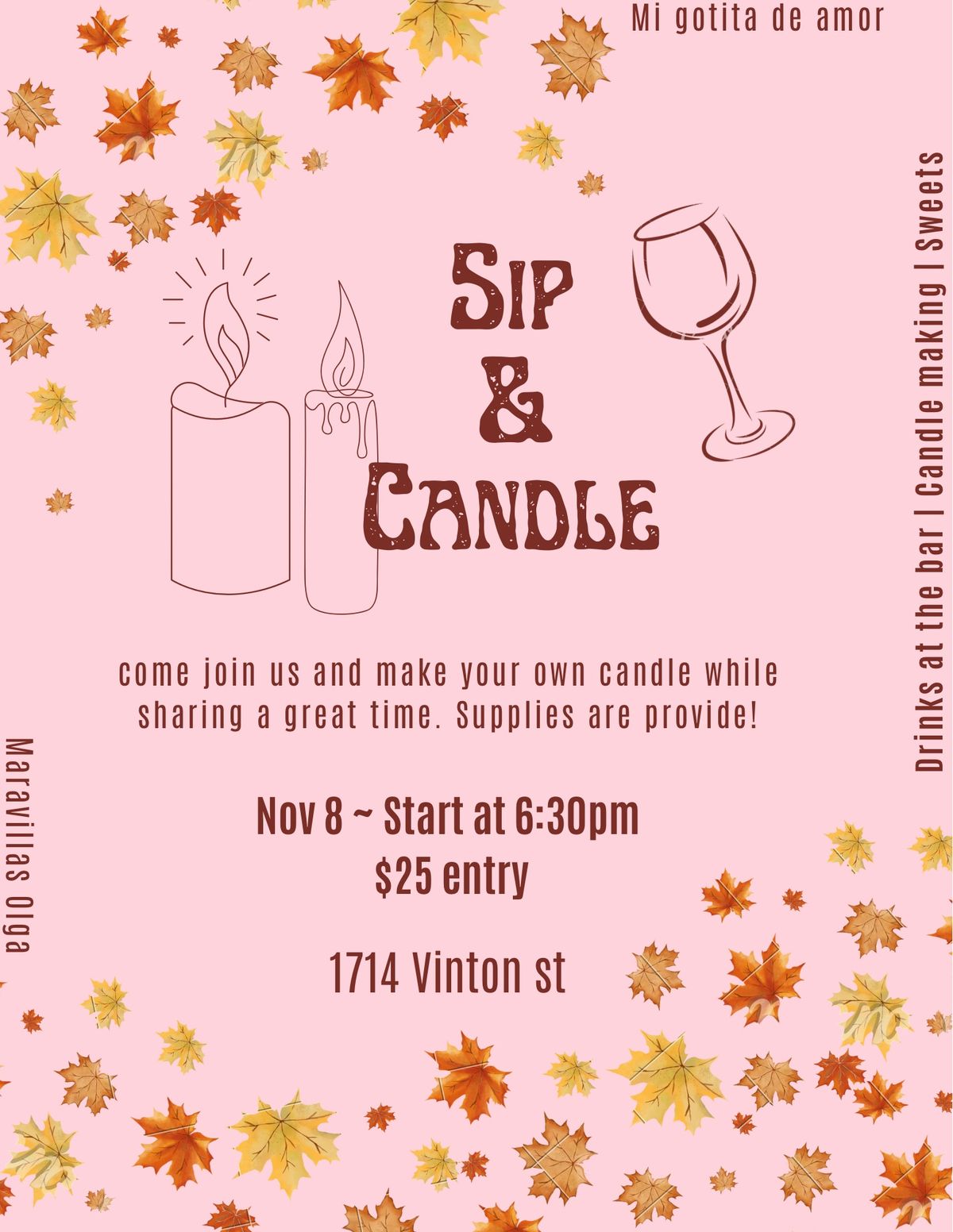 Sip & Candle Activity \ud83d\udd6f\ufe0f\ud83c\udf77