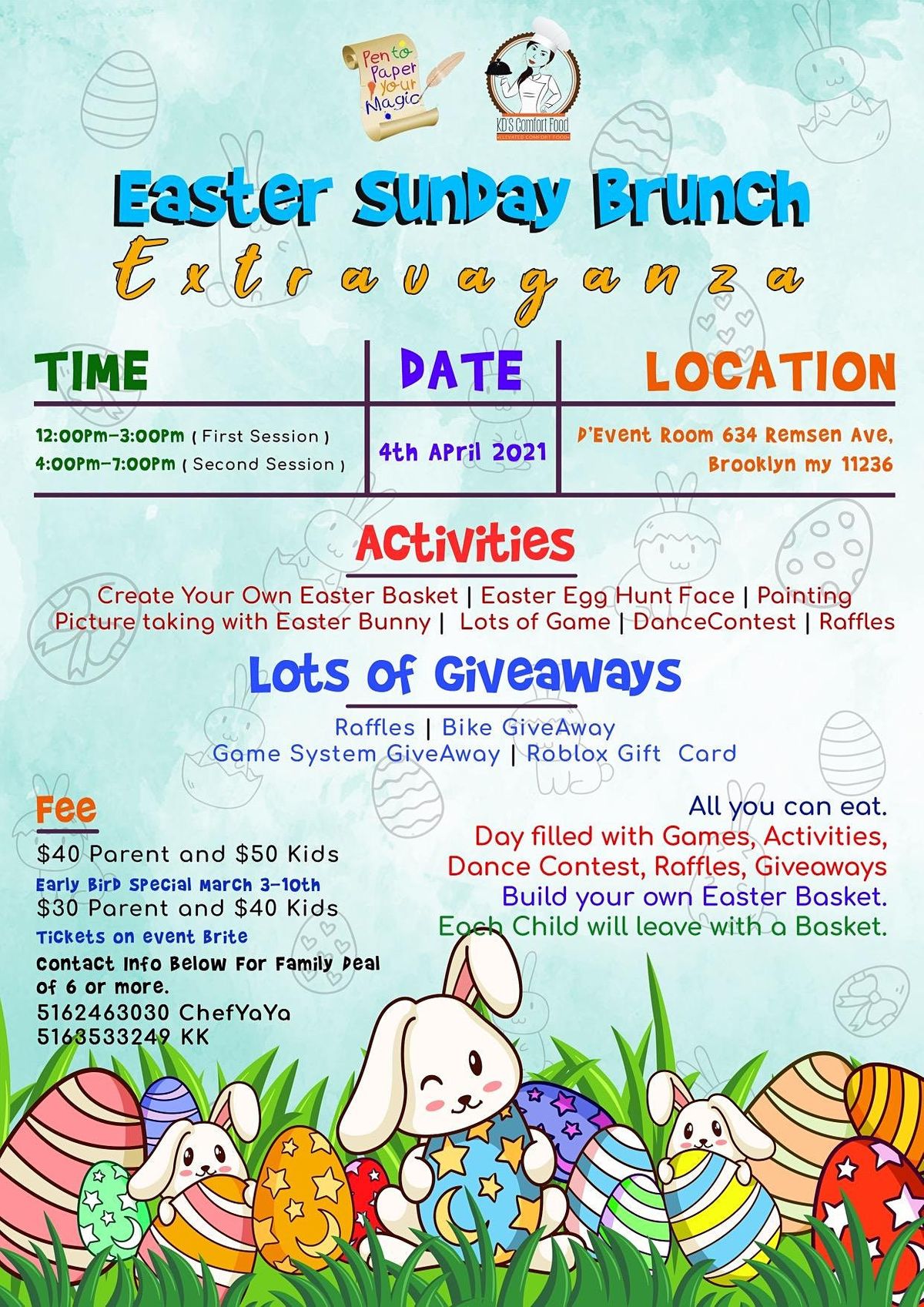 Pen To Paper Your Magic Kdscomfortfood Easter Extravaganza 634 Remsen Ave Brooklyn 4 April 2021 - roblox egg hunt event 2021 info and games