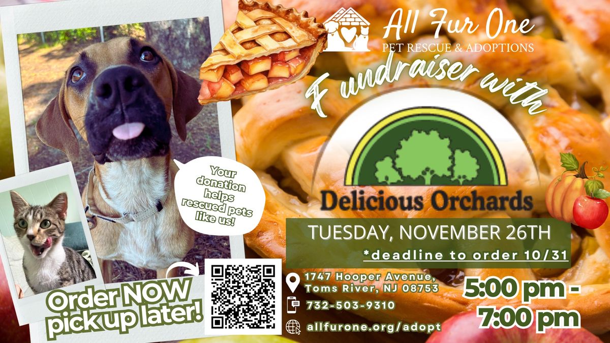 Thanksgiving Pies from Delicious Orchards Fundraiser for ALL FUR ONE!  