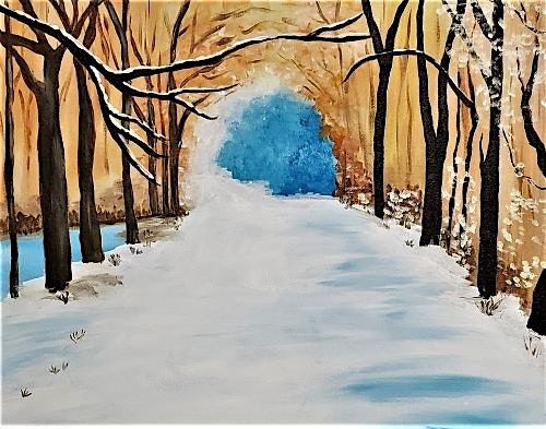 Enjoy a Winter Walk with our fun paint and sip painting event @ Back Forty