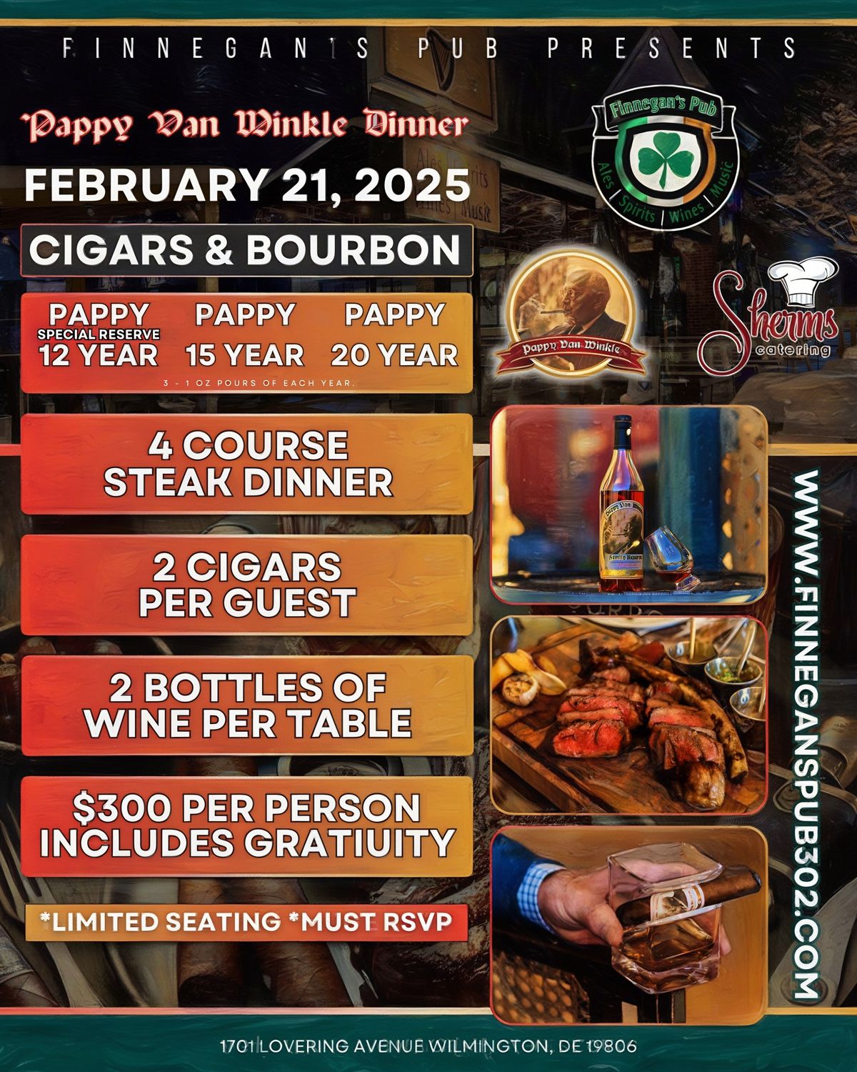 Pappy Van Winkle and Cigar Dinner