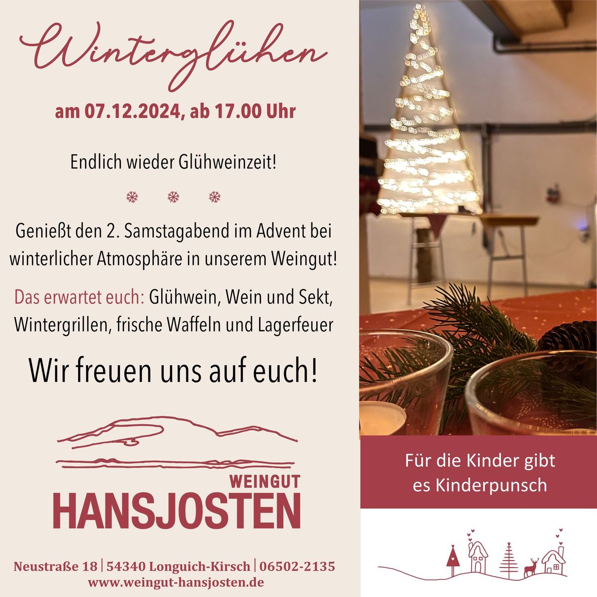 Wintergl\u00fchen im Weingut Hansjosten