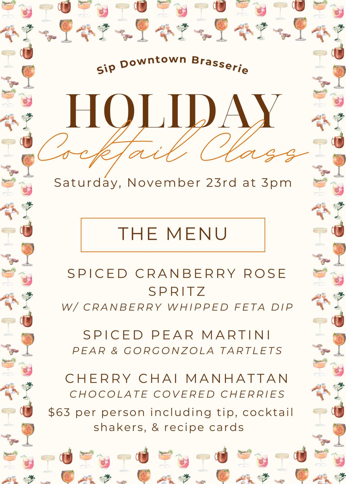 Holiday Cocktail Class 