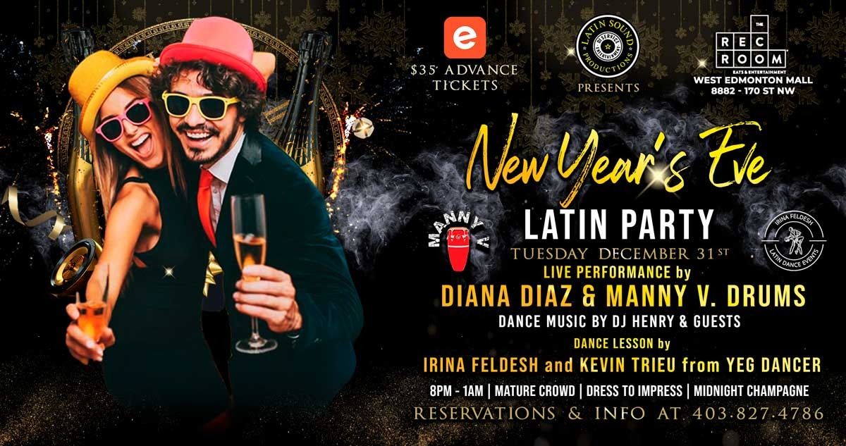 NYE LATIN PARTY @ THE REC ROOM WEM