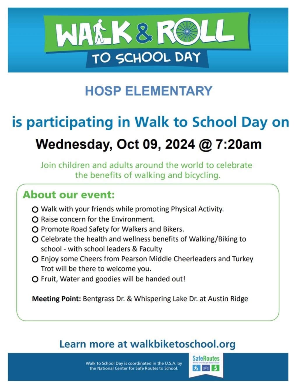 Walk, Bike and Roll to School Day